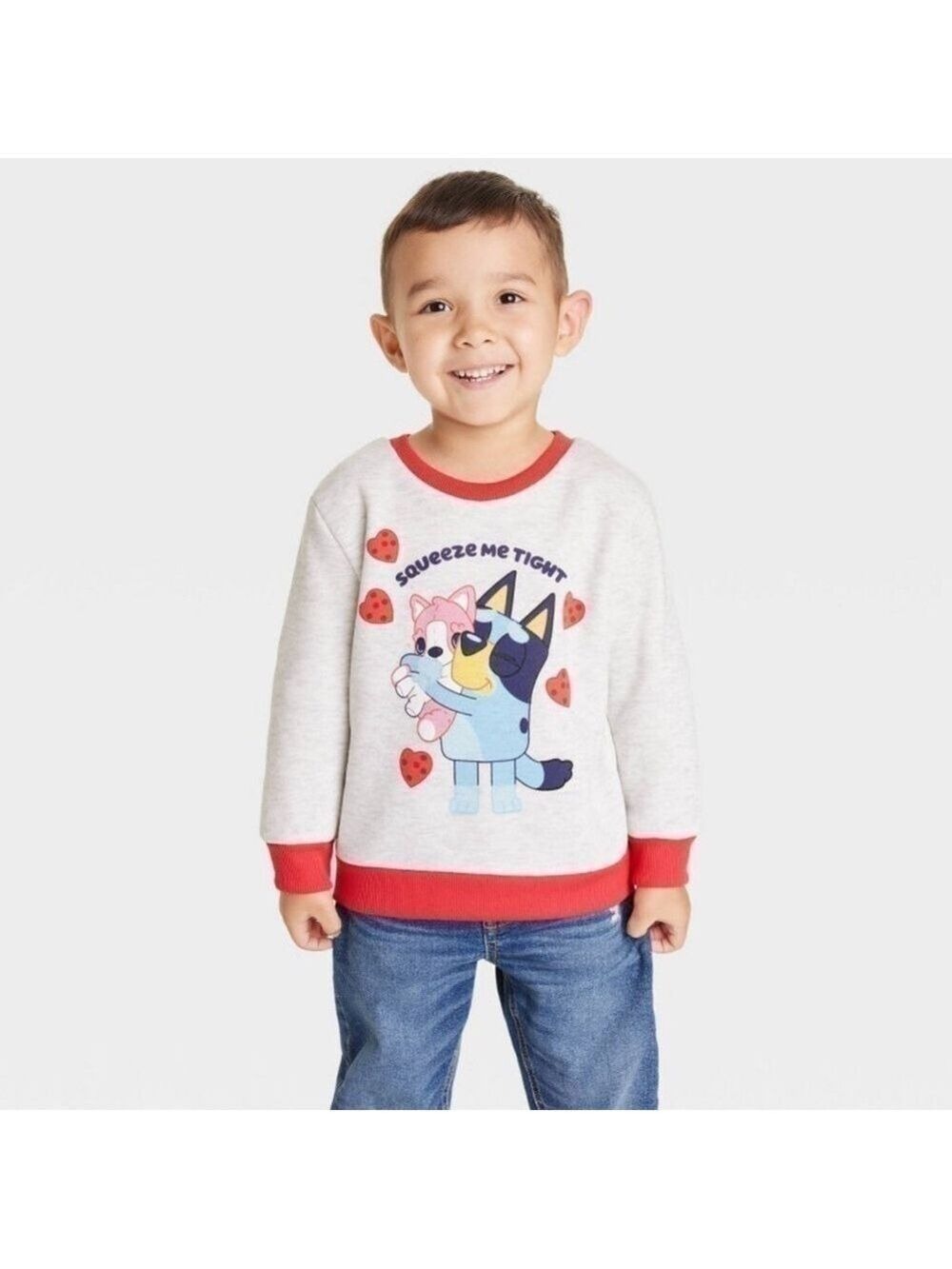 Bluey Long Sleeve Pullover Sweatshirt Printed Toddler Boy Girl Valentine’s Day 4